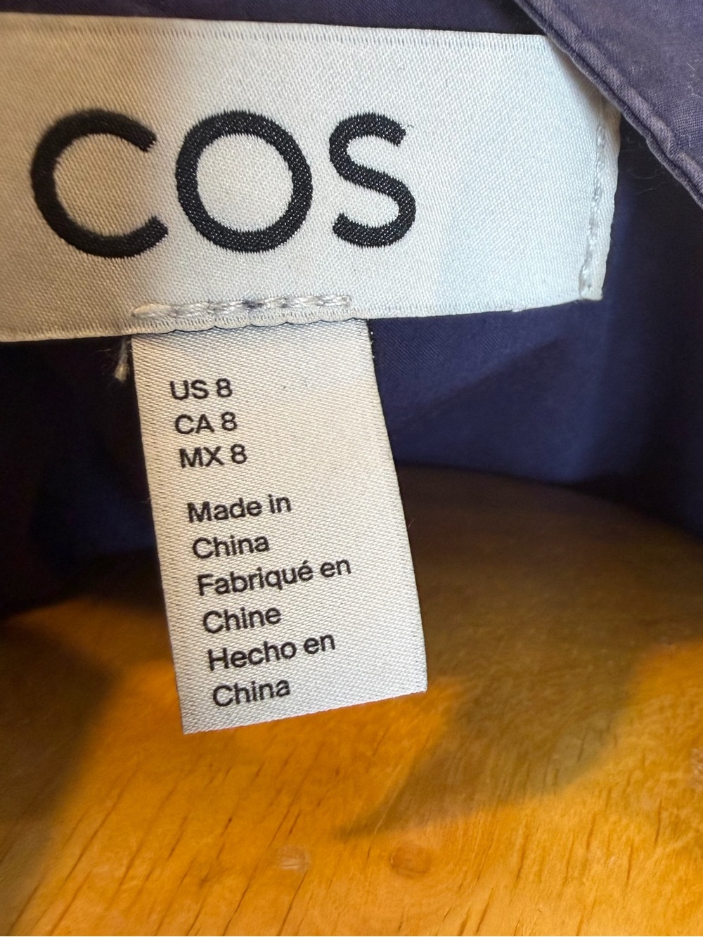 COS Navy Button-Front Shirt - Picture 3 of 6